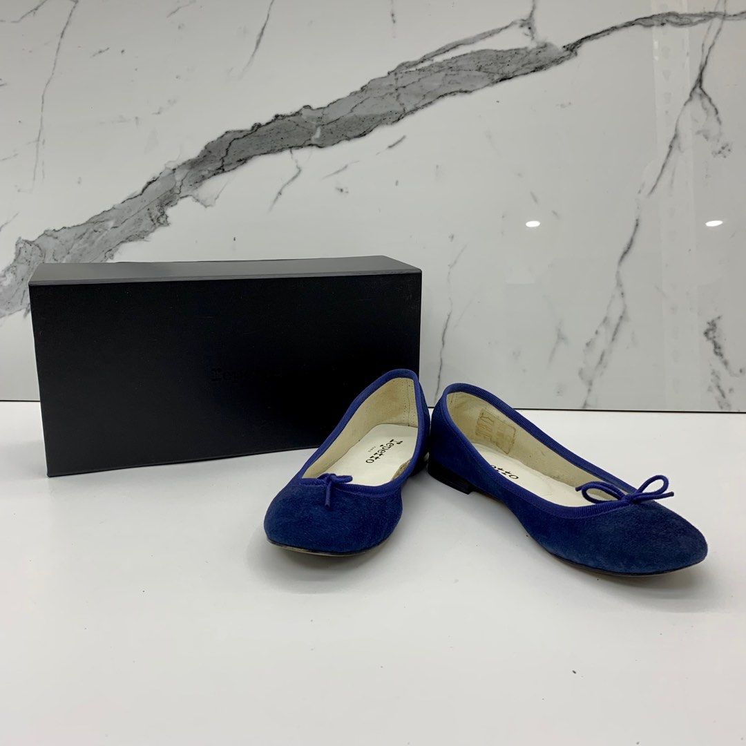 Repetto suede online ballet flats