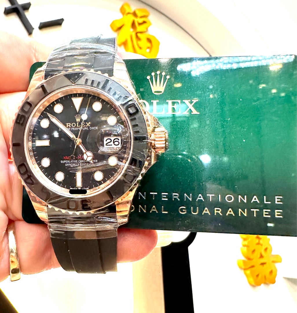 Rolex 126655 yacht master rg oysterflex, Luxury, Watches on Carousell