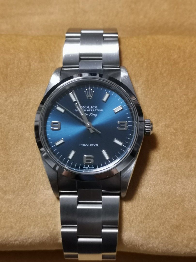 Rolex Air King 369 blue dial 14000M not 14000 14270 114270 124270