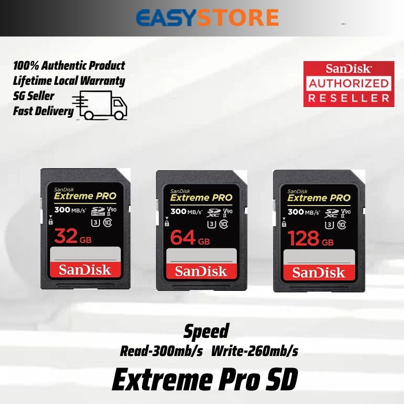 SanDisk Extreme PRO 300MB/S UHS-II SDXC - 256 GB - SDSDXDK-256G-GN4IN 