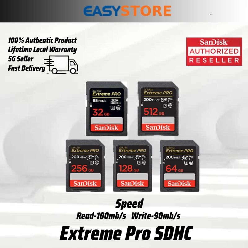  SanDisk 32GB Extreme Pro SDSDXXO-032G-GN4IN SDHC Memory  Card C10 U3 V30 UHS-I