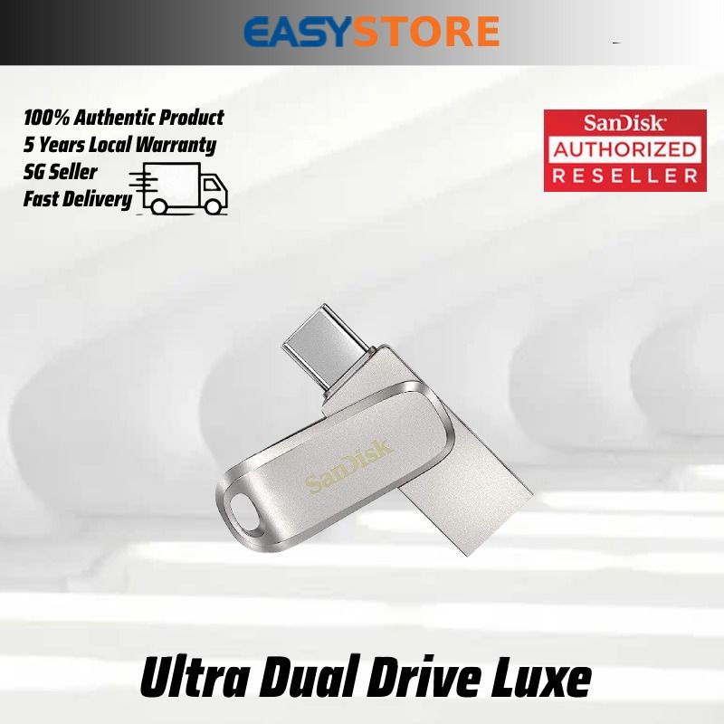 SanDisk Ultra Dual Drive Luxe USB Type-C 32GB Flash Drive for Smartphones,  Tablets, and Computers - High Speed USB 3.1 Pen Drive (SDDDC4-032G-G46)