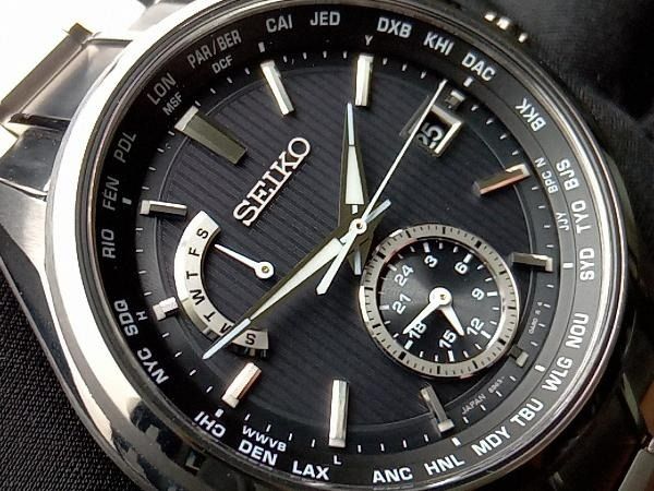 ✨極美品✨SEIKO SAGA283 8B63-0AV0 ソーラー 電波 セイコー ブライツ チタンモデル ブラック文字盤 SAGA293(8B63