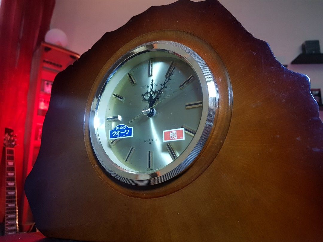 Used Clock Seiko Wooden Clock (Used), Furniture & Home Living, Home Decor, Clocks ...