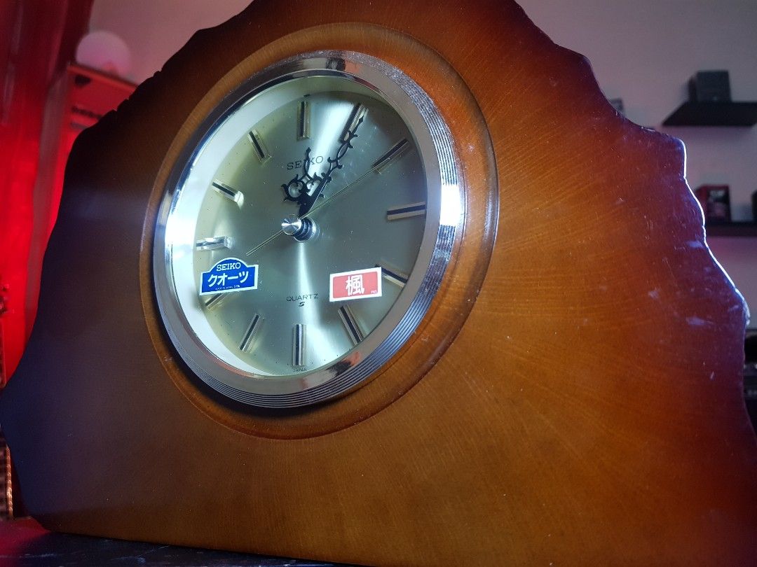 Used Clock Seiko Wooden Clock (Used), Furniture & Home Living, Home Decor, Clocks ...