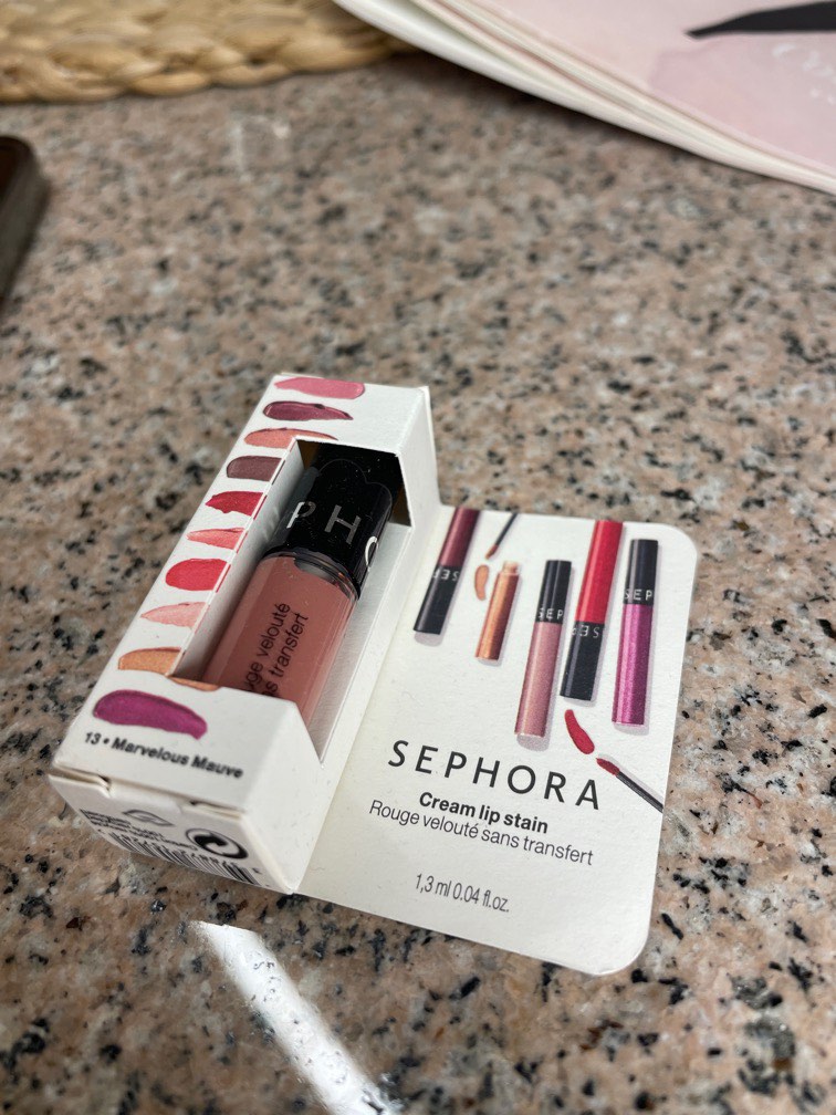 Sephora cream lip stain (marvelous mauve), Beauty & Personal Care, Face