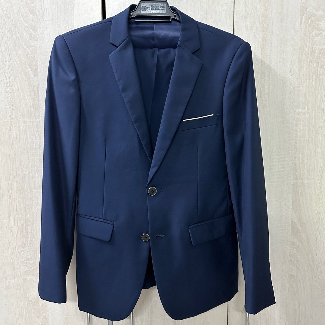 Sewa Suit Blazer Navy Blue, Men's Fashion, Coats, Jackets and Outerwear ...