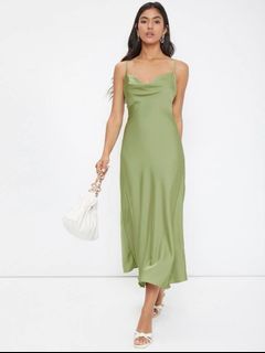 Shein cowl Neck Satin Dress