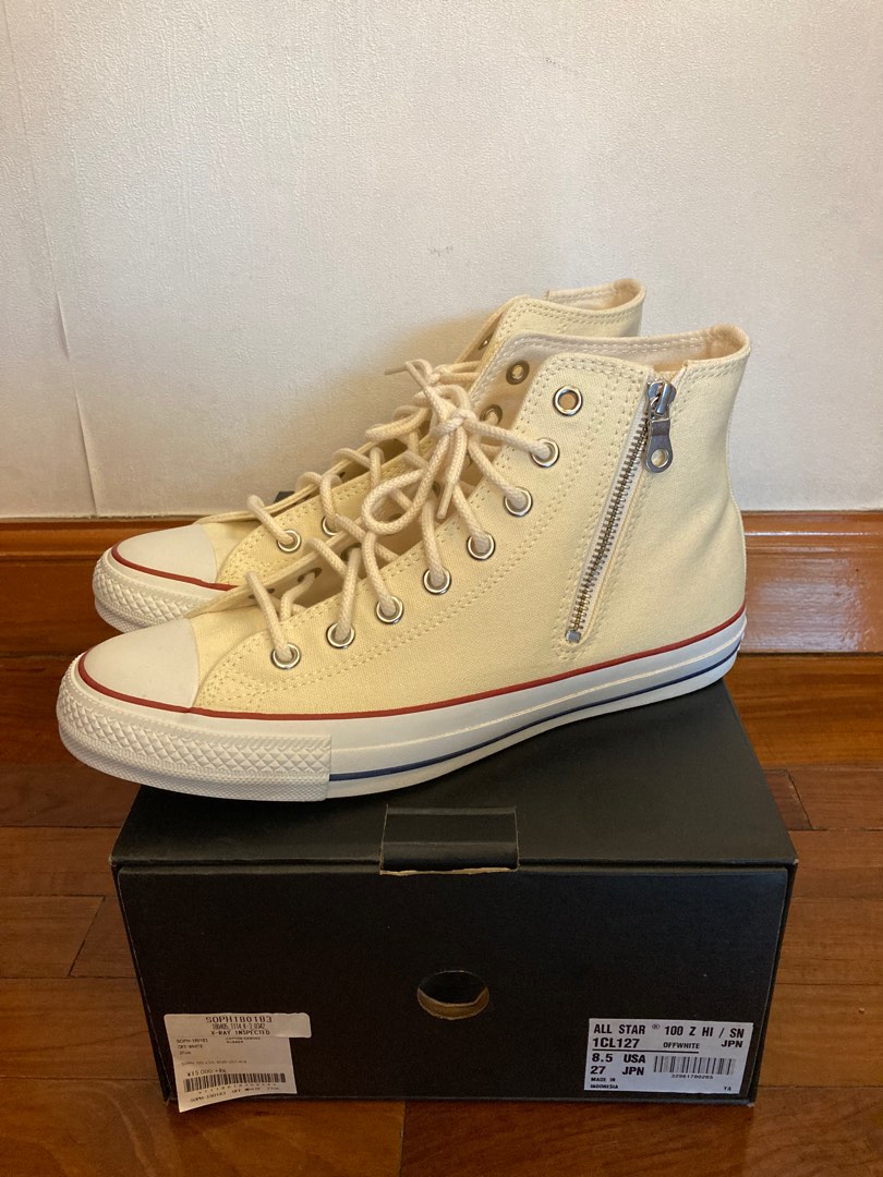 Soph x Converse All Star Hi Off White US8.5 27cm Sophnet, 男裝, 鞋