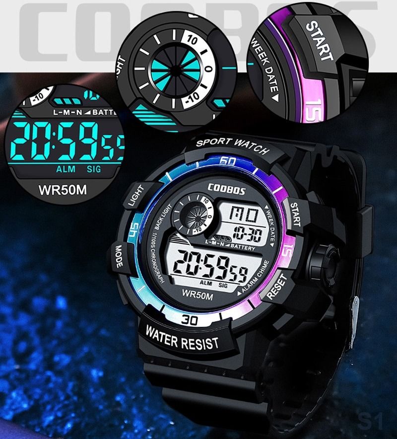 Sports Watch Men s Digital Watch Multifunction Clock Military