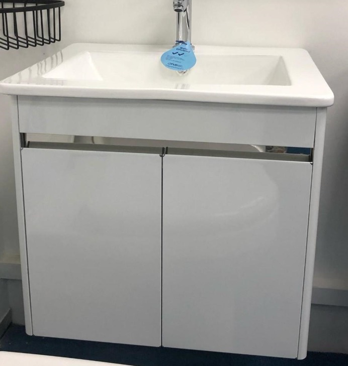 Stainless Steel Vanity with White Ceramic sink, Furniture