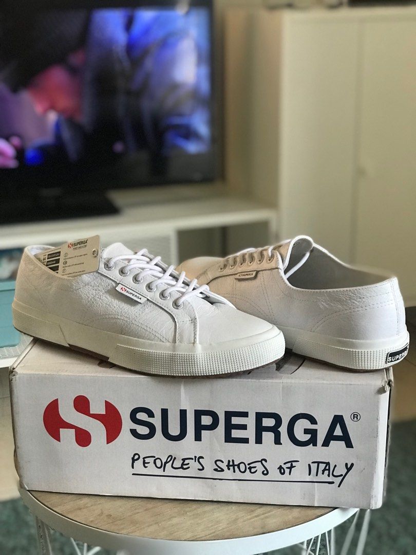 SUPERGA 2750 COMFLEAU LEATHER ORIGINAL Fesyen Pria Sepatu