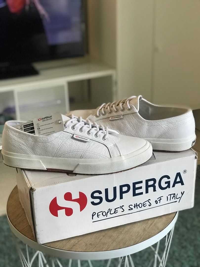 SUPERGA 2750 COMFLEAU LEATHER ORIGINAL Fesyen Pria Sepatu
