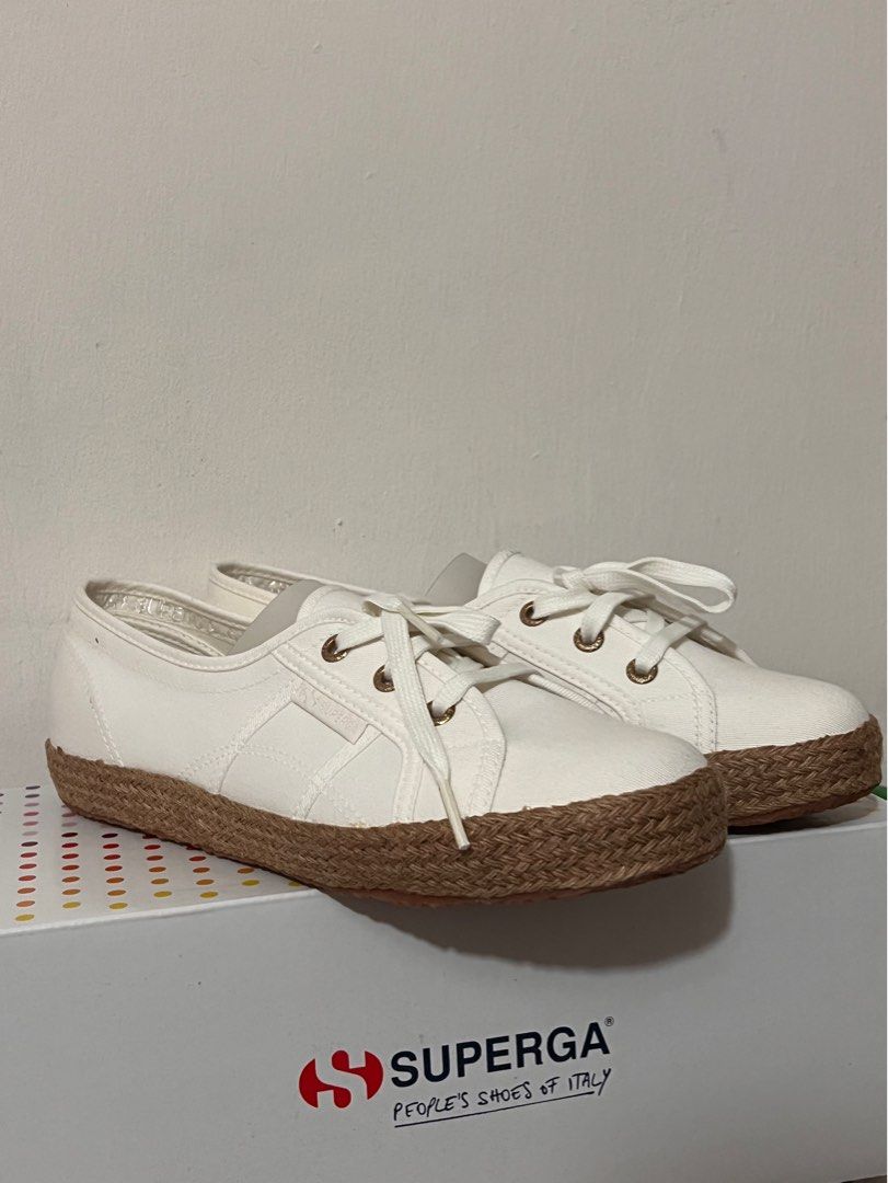 Superga Ballet Drill Rope White brand new Women s Fashion Footwear Sneakers on Carousell