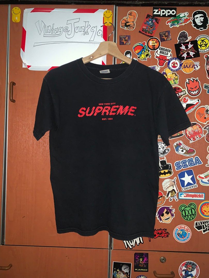 SUPREME LOGO NEW YORK est 1994 Men s Fashion Tops Sets