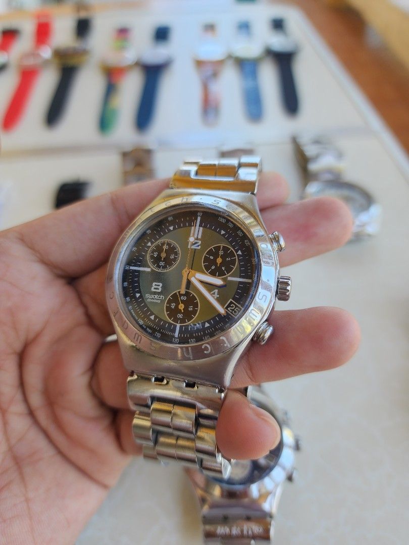 Swatch Irony Chronograph 41mm Original Men s Fashion Watches