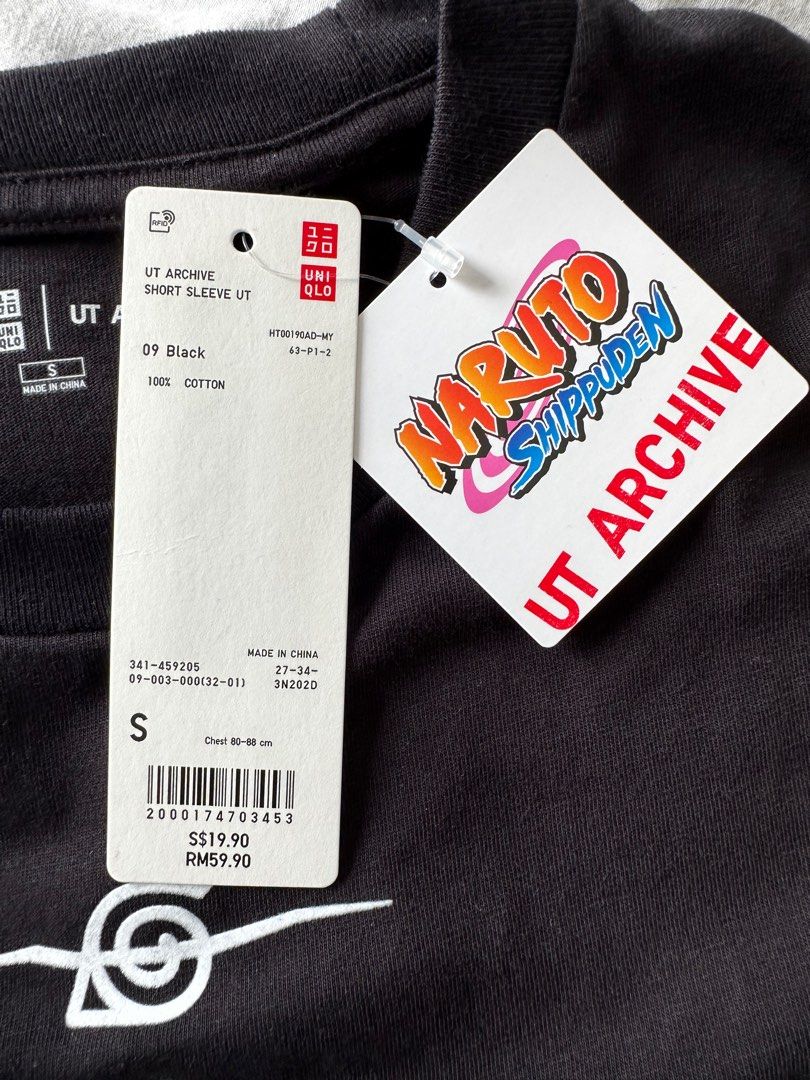 T SHIRT men Uniclo Naruto Shippuden, NEW!, Men