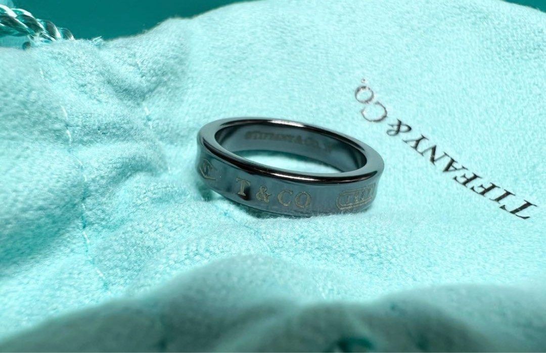 Tiffany black titanium ring shop