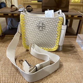 PREORDER) TORY BURCH - THEA WOVEN WEB FLAP CROSSBODY 88376, Luxury, Bags &  Wallets on Carousell