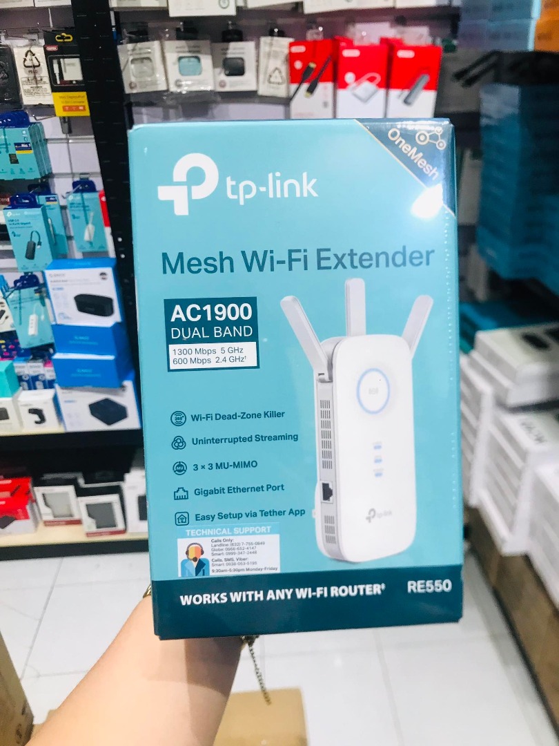TP-Link RE550 AC1900 Dual Band Mesh MU-MIMO Wi-Fi Extender, Computers ...