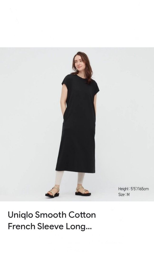 Uniqlo mercerized french sleeve dress hotsell