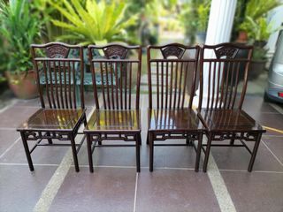 Vintage Antique Chinese Rose Wood Dining Chair