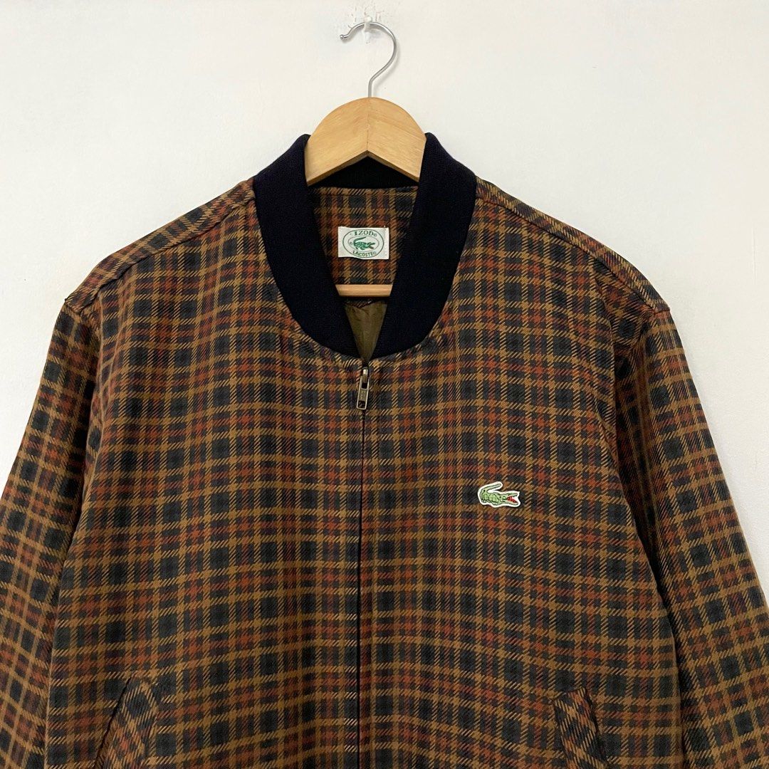 Lacoste live checked shop reversible harrington jacket