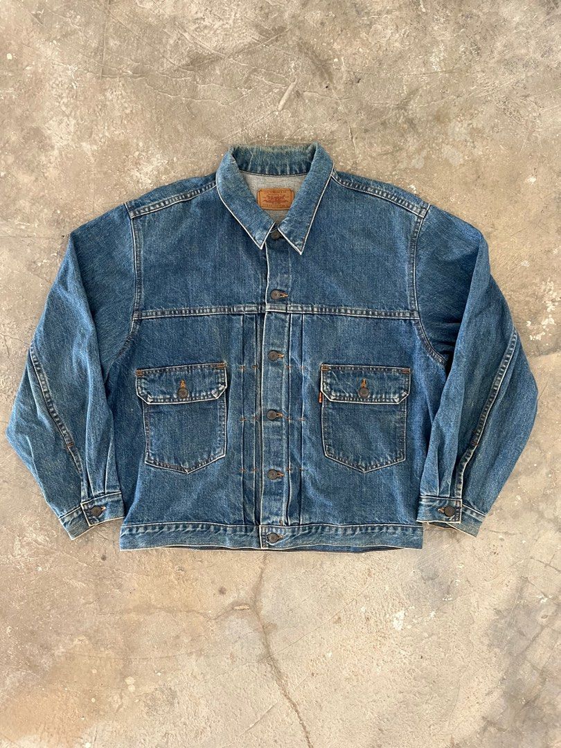 Levi's vintage clothing orange tab trucker jacket sale
