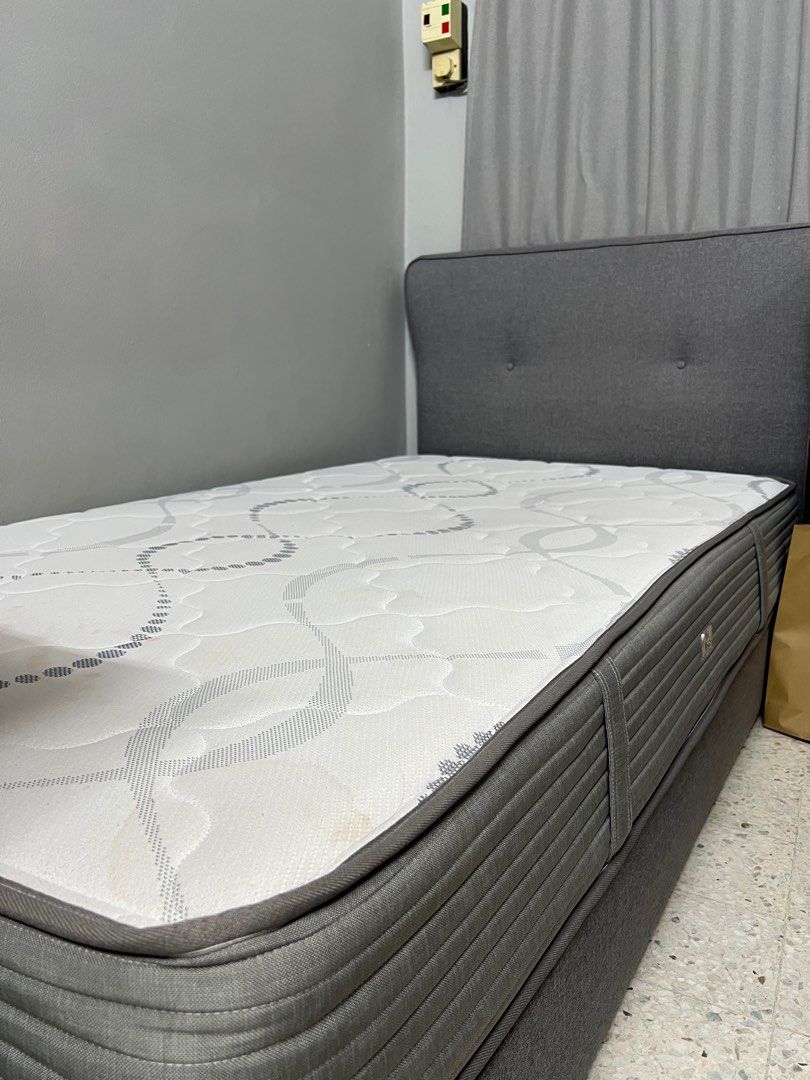 Vono Super Single Bed + Bed Frame, Furniture & Home Living, Furniture