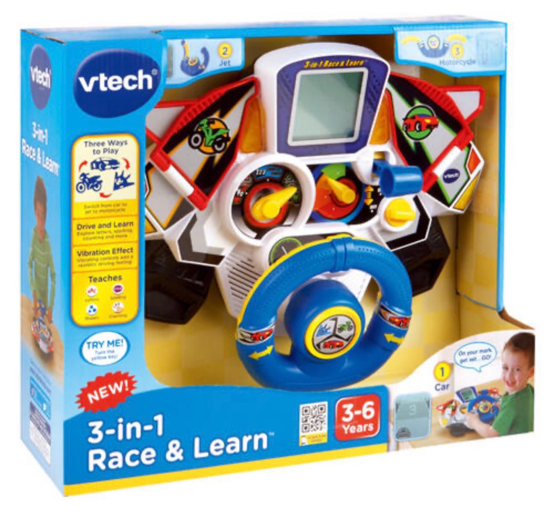 Vtech 3 In 1 Race & Learn, Hobbies & Toys, Toys & Games on Carousell