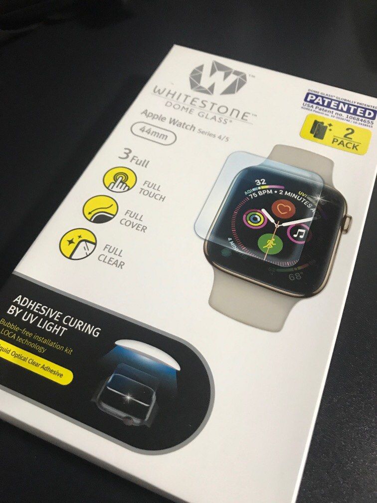 White stone dome glass Apple Watch screen protector Mobile Phones