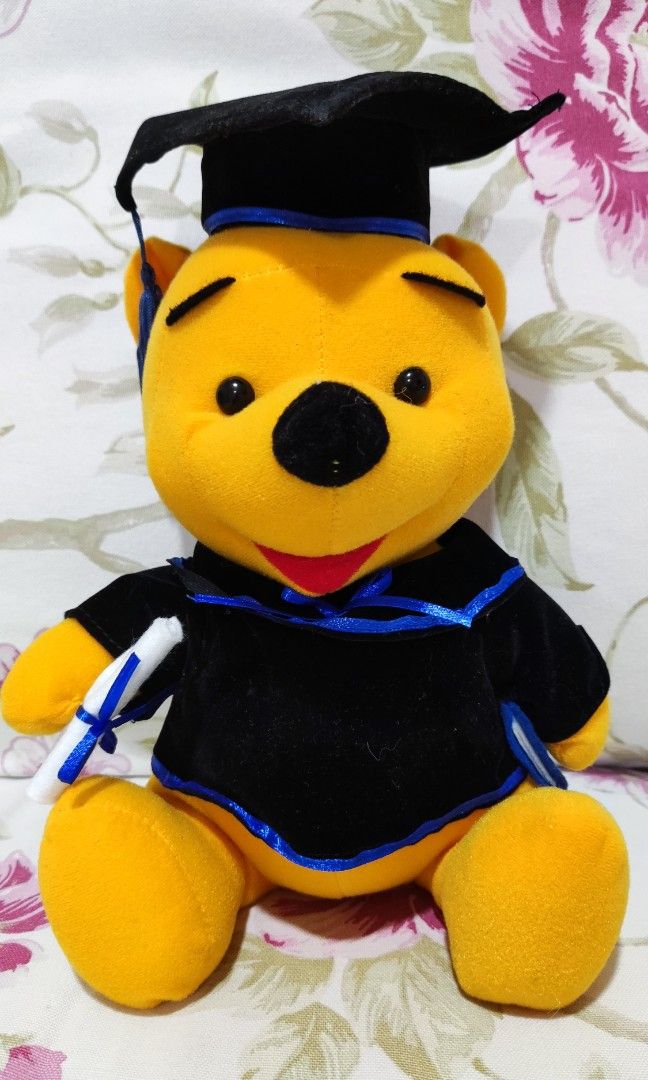 Winnie The Pooh Graduation bear, Hobbies & Toys, Toys & Games on Carousell