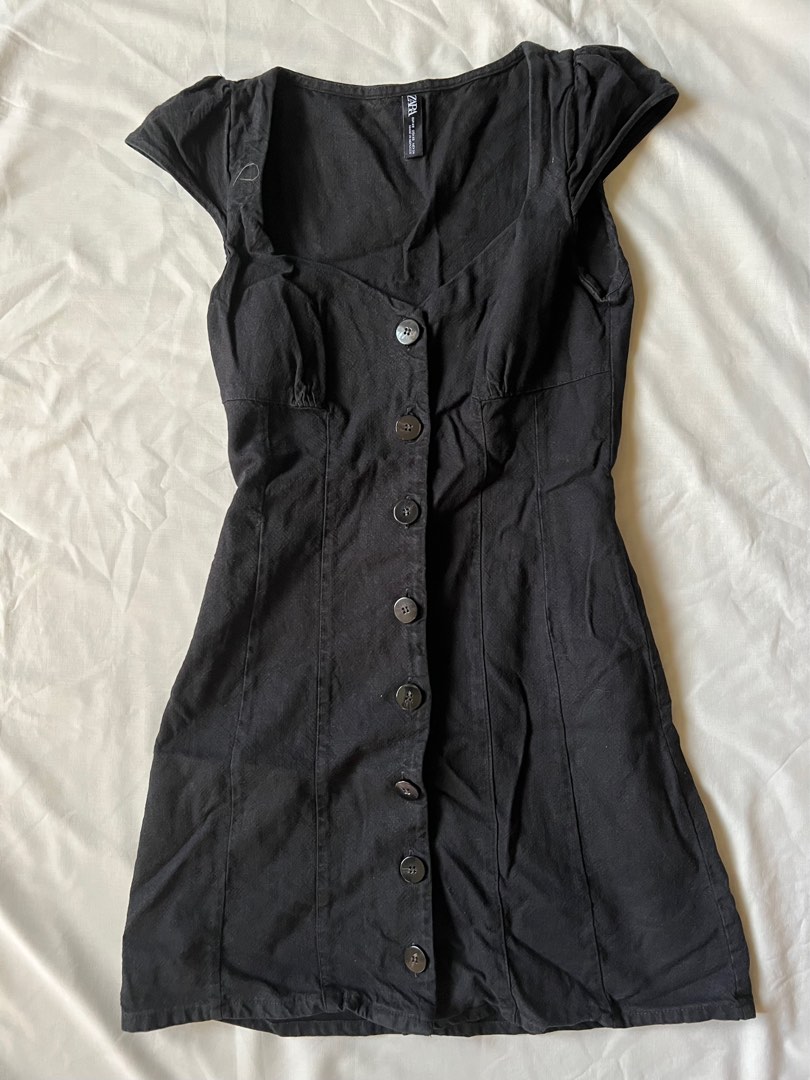 Zara denim black dress, Women's Fashion, Dresses & Sets, Dresses on