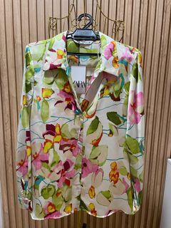 Zara Floral Print Shirt Size L