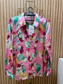 Zara Floral Print Shirt Size L