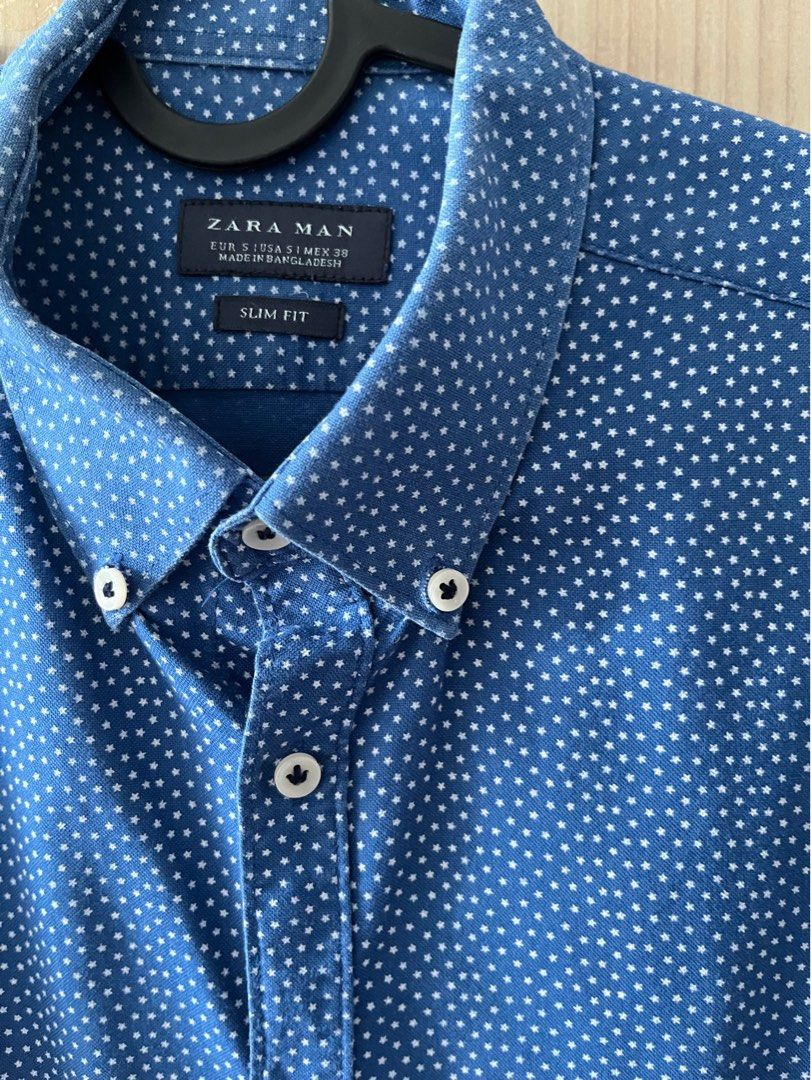 Zara man slim fit shirt, Men's Fashion, Tops & Sets, Shirts on Carousell