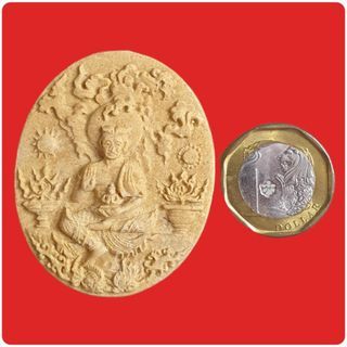 [$35] Jumbo Khun Paen with KMT on Left Hand, LP Pong, Wat Jaeng, BE2563, Roon Kot Don Ruay, Back with Takrut, Crusted Jemstones [Believed to Bestow Prosperity, Protection, Good in relationships, Improve Fortune, Enhance Sales/Business, etc]