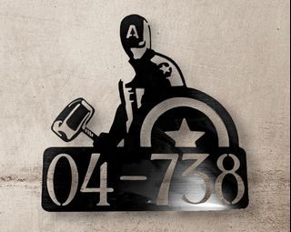 Marvel Avengers Acrylic Signage / Unit Number/ Door Sign