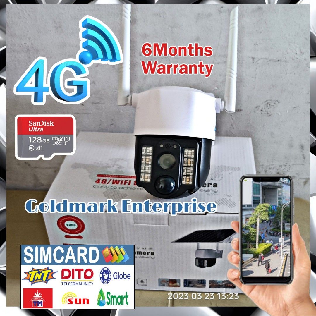 4g CCTV Solar 3MP 128gb Outdoor Camera (Category: Security Systems & CCTV Cameras) located in Manila. Submitted by emil_online_shop (Listing ID 1222945923, Image 1). Description: 4g CCTV Solar 3MP 128gb Outdoor Camera Highlights： - Low Power Solar Security Camera, 365 Days Standby - 8W Solar Panel Fast Charging - Split installation - PIR Motion Detection / Alarm - Full Color Night Vision - 30M Night Vision Distance - PTZ Remote Control - 5x Digit