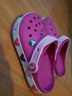 (5Y) Crocs Minnie Mouse Original + Lampu