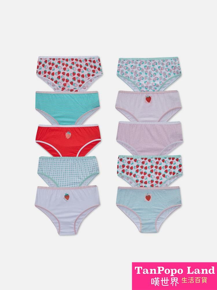 10pk Fruit Print Briefs