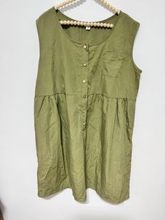 二手韓版綠色無袖洋裝 孕婦裝