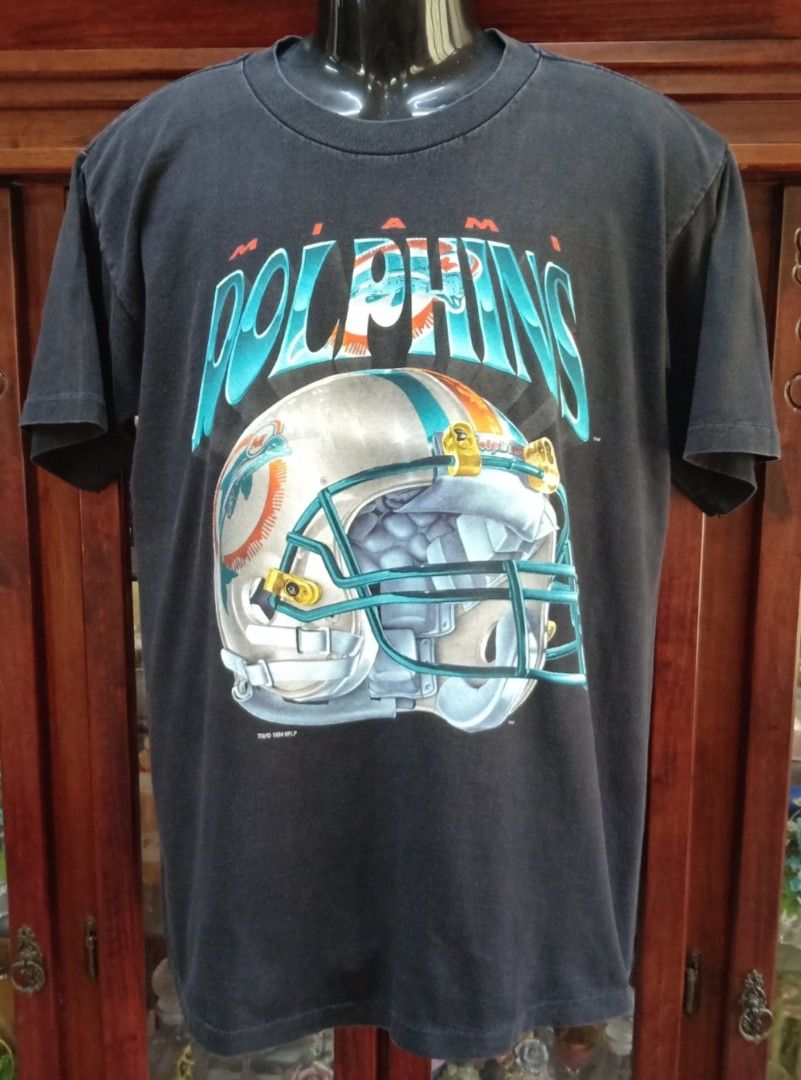 Vintage NFL Miami Dolphins Tie Dye Single Stitch T-Shirt USA Made (XL)