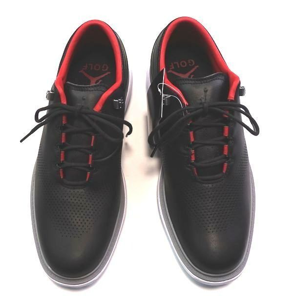 全新 NIKE GOLF JORDAN ADG 4 耐克高爾夫喬丹無釘皮革高爾夫球鞋男士 26.0㎝ DM0103-105 黑色
