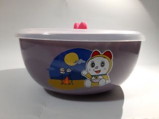 哆啦A夢造型紀念碗，主角小叮鈴，附封口蓋