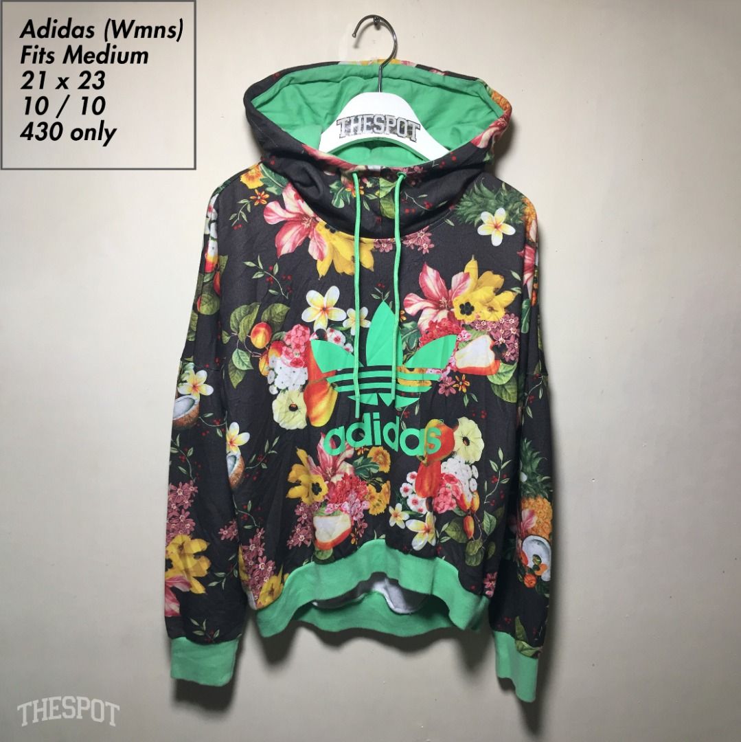 Adidas floral discount hoodie womens