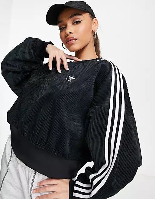 Adidas original three deals stripe sweatshirt