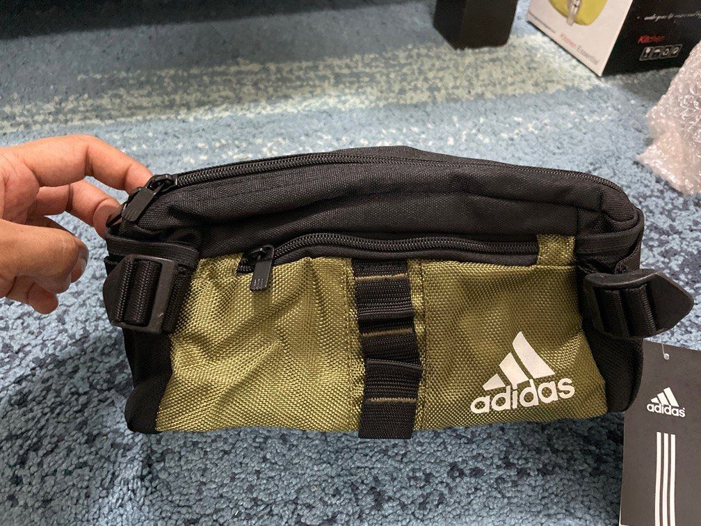 Adidas Waist bag Black Green Men s Fashion Bags Belt bags