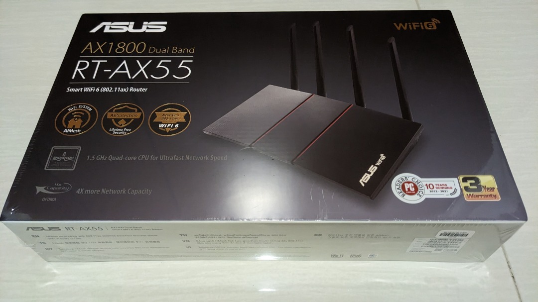 ASUS WiFi 6 router - RT-AX55, Computers & Tech, Parts & Accessories ...