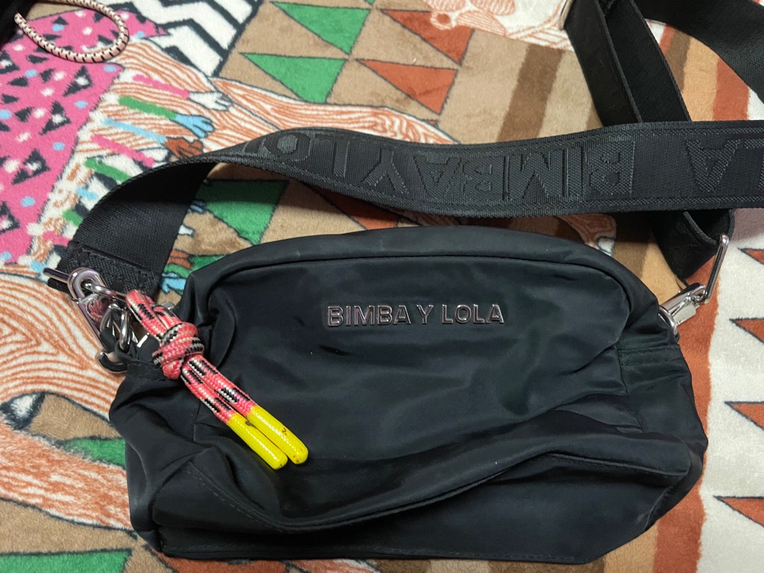 Sac Bandoulière Bimba Y Lola En Cuir Véritable Noir - Style Bowling, Occasion Excellent état